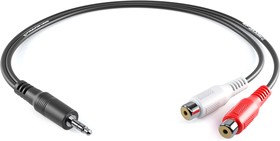 PROCAST cable A-MJ/2RCA-F Переходник 3,5mm miniJack TRS(m)-2RCA(f), длина 150mm