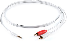 PROCAST cable M-MJ/2RCA.2 Межблочный кабель 3,5mm miniJack TRS-2RCA(male), длина 2m, белый