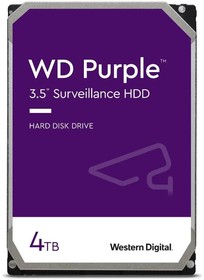 Фото 1/6 Жесткий диск Surveillance 4 TB WD WD43PURZ Purple 3.5", SATA3, 6Gb/s, 5400 RPM, 256Mb