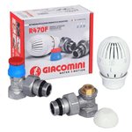 022-0764, Комплект терм бок/п R401TG Ду15 Ру10 угл R14TG+R470 двухтр Giacomini ...