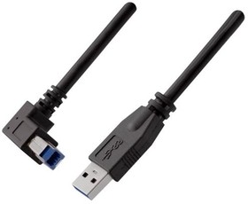 SC-3ABRK001F, USB Cables / IEEE 1394 Cables Super Speed USB 3.0 Cable Type A Male / Type B Male Right Angle 1ft