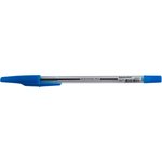 Ручка шариков. Silwerhof Style d=0.7мм син. черн. сменный стержень линия 0.5мм прозр.корпус