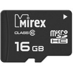 Карта памяти Mirex microSDHC 16Gb (class 10), шт (13612-MC10SD16)