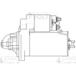 Стартер для а/м ГАЗ 2705/2752/2217/3302 c дв. Steyr 560 2кВт STARTVOLT LSt 0327