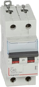 Legrand 407600 Disjoncteur dx³ 6000 -vis/vis- 4p- 400v~ -50a-10ka - courbe b - protect départ