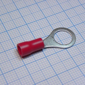 RV1.25-8 Red, наконечник кабельный кольцевой с изоляцией d=8.4мм, сеч. пров.0.5-1.5мм2