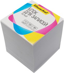 Блок для записей бумажный Silwerhof 90x90x90мм 65г/м2 92% белый