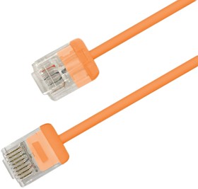 Hyperline PC-LPU-UTP-RJ45- RJ45-C6-2M-LSZH-OR Патч-корд U/UTP, категория 6 (100% Fluke Component Tested), 32AWG, LSZH, 2 м, оранжевый