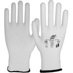 перчатки трикотажные, полиэстер белые, без покрытия 13G,р.7, арт. 7220 ARC-74