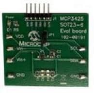 Фото 1/2 MCP3425EV, Data Conversion IC Development Tools MCP3425 ADC SOT23-6 Eval Board