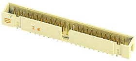 09195066324, Harting SEK 19 Series Straight Through Hole PCB Header, 6 Contact(s), 2.54mm Pitch, 2 Row(s), Shrouded