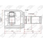 HY-606, ШРУС внутренний HYUNDAI Solaris (10-) KIA Rio (11-) левый/правый SAT