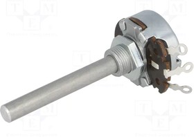 Фото 1/3 3104601340, Потенциометр: осевой, однооборотный, 5Ом, 4Вт, ±20%, 6мм, L: 50мм