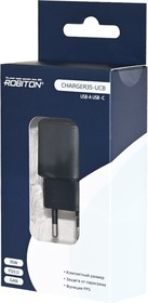 Фото 1/3 CHARGER35-UCB, Блок питания с разъемами USB-A и Type-C, GAN, PD 35Вт, макс. 3.0А (адаптер) черный