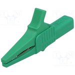 66.9755-25, Safety Crocodile Clip, Green, 1kV, 32A