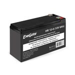 EX288653RUS, Аккумуляторная батарея ExeGate HR 12-6 (12V 6Ah 1224W, клеммы F2+F1-)