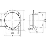 1N0 008 582-007, Модуль-фара противотуманного света D 90мм (Hella) без уп.