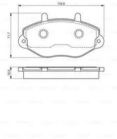 0986495112, Колодки тормозные дисковые Premium 2, передн, Ford: Transit 91-