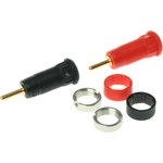 20984, Black, Red Female Banana Socket, 2mm Connector, Screw Termination ...