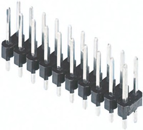 Фото 1/2 1-826925-0, AMPMODU MOD II Series Straight Through Hole Pin Header, 20 Contact(s), 2.54mm Pitch, 2 Row(s)