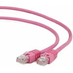 Патч-корд UTP Cablexpert кат.5e, 0.5м, литой, многожильный (розовый)