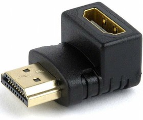 Фото 1/3 A-HDMI90-FML, Адаптер; HDMI гнездо 90°,вилка HDMI; Цвет: черный