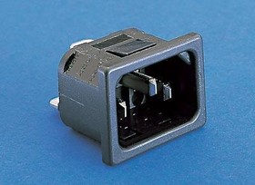 PX0575/10/28, Connector: AC supply; socket; male; C14 (E); 2.8x0,8mm connectors