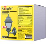 Светильник Navigator 80 491 NOF-PG30-004-IP44-E27 (4 грани черный под серебро)