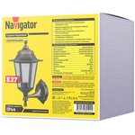 Светильник Navigator 80 494 NOF-PG33-002-IP44-E27 (6 граней черный под бронзу)