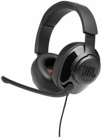 JBL QUANTUM 300 чёрная Игровая гарнитура (USB, miniJack 3.5 мм, 50 мм, JBLQUANTUM300BLK)