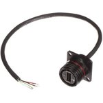 USBFTV2HA2ZN03OPEN, USB Cables / IEEE 1394 Cables USB RCPT HERM SEAL BLK ZNC NKL ...