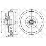 60254719SX, барабан тормозной VW Passat all 85-97