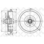 60254719SX, барабан тормозной VW Passat all 85-97