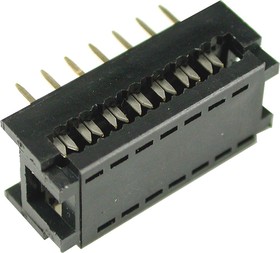 DIP-14 (DS1019-14N), Разъем узкий DIP на шлейф 14 контактов (OBSOLETE)