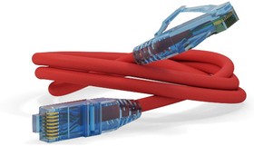 Патч-корд Hyperline PC-LPM-UTP-RJ45- RJ45-C6-2M-LSZH-RD U/UTP, Cat.6, LSZH, 2 м, красный