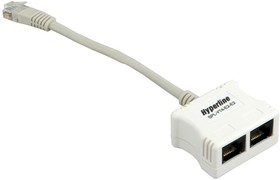 Фото 1/5 Hyperline SPL-YT4-E2-E2 Разветвитель RJ-45 4Pr.T568A/T568B -&gt; 2 x 2Pr.10BASE-T