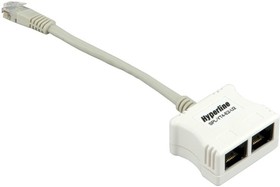 Фото 1/2 Hyperline SPL-YT4-E2-U2 Разветвитель RJ-45 4Pr.T568A/T568B -&gt; 2Pr.10BASE + 2Pr.USOC