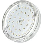 Лампа светодиодная PLED-ECO 6Вт таблетка прозрачная 3000К тепл. бел ...