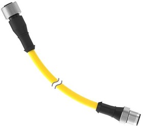 Фото 1/2 DEE2R-875D, Sensor Cables / Actuator Cables Cordset A-Code M12 to A-Code M12 Double Ended; 8-Pin Straight Female; 8-Pin Straight Male Connec