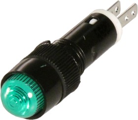 AP8M222-G, LED Panel Mount Indicator Uni-Color Green 2-Pin
