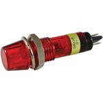 607-3132-130F, PANEL MOUNT INDICATOR, LED, 7.2MM, RED, 12V