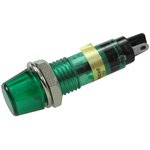 607-3232-130F, PANEL MOUNT INDICATOR, LED, 7.2MM, GREEN, 12V