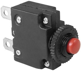 Фото 1/2 L-MZ 10A R, Автоматический выключатель L-MZ, 43х28х13.2 мм, 10 А, постоянный и переменный ток, корпус черный, кнопка красная