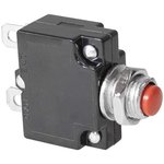 L-MZ 30A-R, Автоматический выключатель L-MZ, 43х28х13.2 мм, 30 А, постоянный и переменный ток, корпус черный, кнопка красная