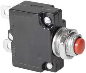 Фото 1/2 L-MZ 30A-R, Автоматический выключатель L-MZ, 43х28х13.2 мм, 30 А, постоянный и переменный ток, корпус черный, кнопка красная