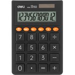Калькулятор Deli EM130D-GREY, 12-разрядный, темно-серый