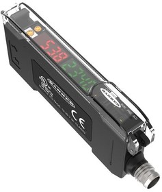 DF-G3-PI-Q5, Fiber Optic Sensors DF-G3 Red Beam High Power Dual Display Fiber Amplifier; Range: Depends on Fiber; Input 10-30 V dc; Outputs: