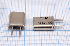 Кварцевый резонатор 35.140МГц, HC25U, изоляционная прокладка[17560кГц] (FM T35.140); Q-перед 35140 \HC25U\\\\\ +SL[17560кГц] (FM T35.140)