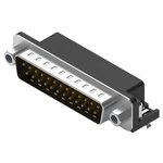 D-Sub connector, 25 pole, standard, angled, solder connection, 618025231221