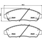 2560801, Колодки тормозные дисковые HONDA PILOT